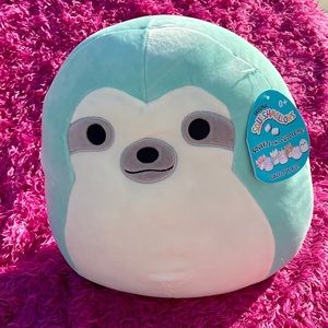 Aqua The Aqua Colored Sloth By Squishmallows 12”